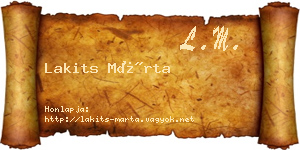 Lakits Márta névjegykártya